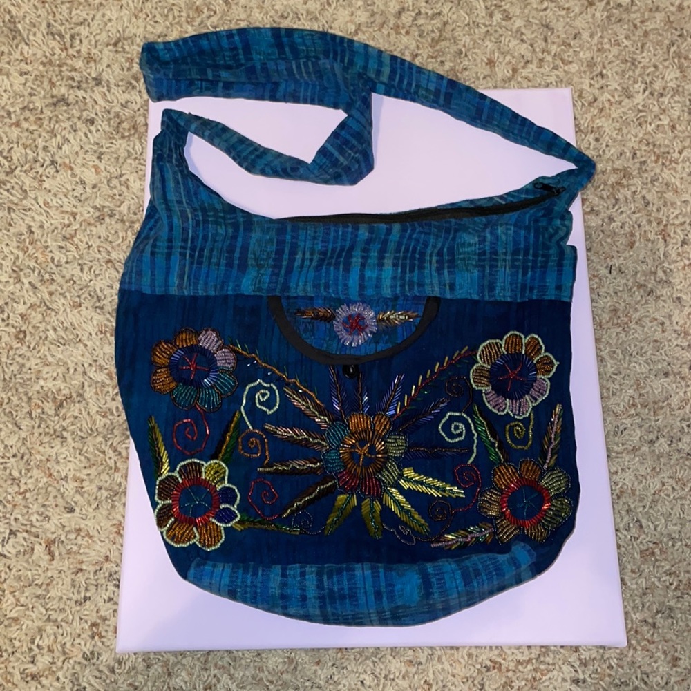 Beaded Satchel Bag